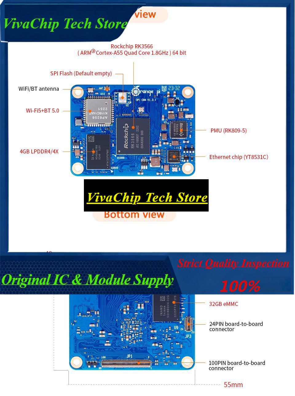 Orange Pi CM4 4 Go de RAM 32 G - Compute Module 4 32Gb Wifi avis et prix